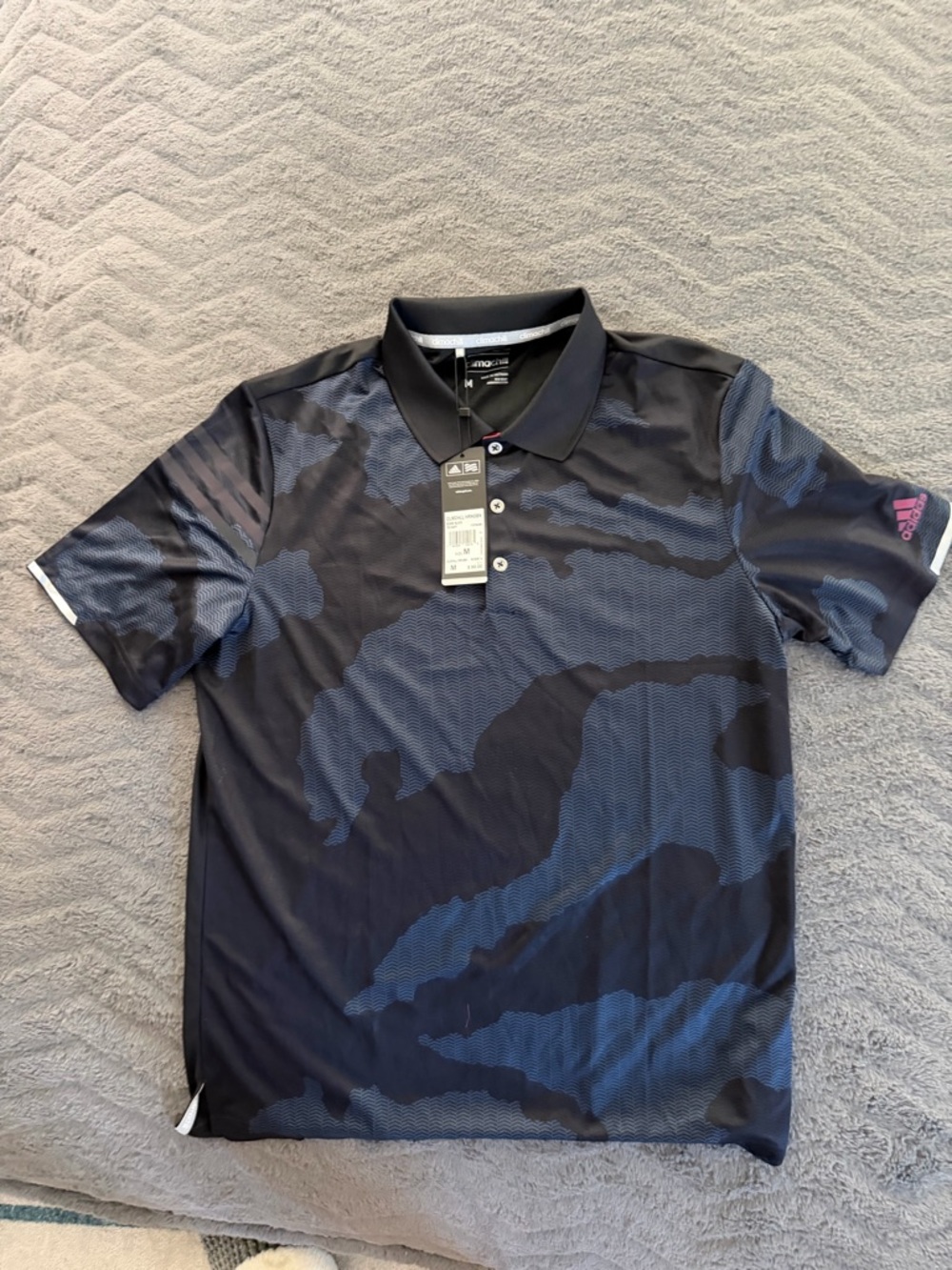adidas Men’s Navy & Black Camouflage Golf Polo